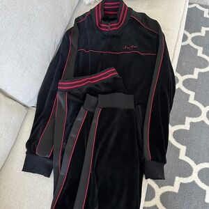 Mens Sean John Velour Striped Tracksuit Ser
